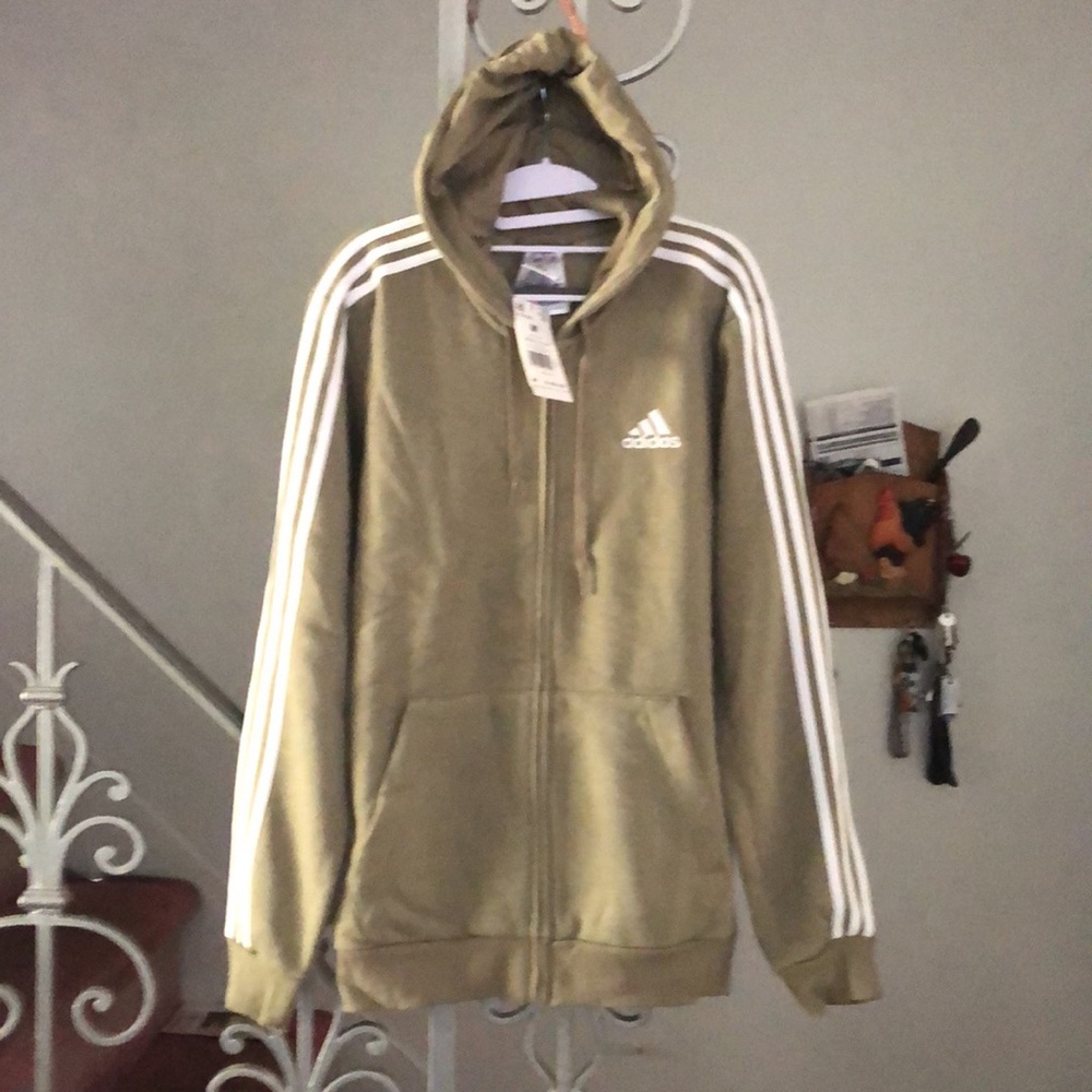 New Authentic Adidas Mens Sweater Cardigan - Picture 2 of 5